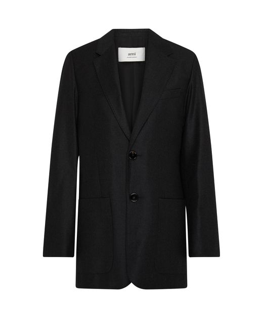AMI Black Two Buttons Jacket