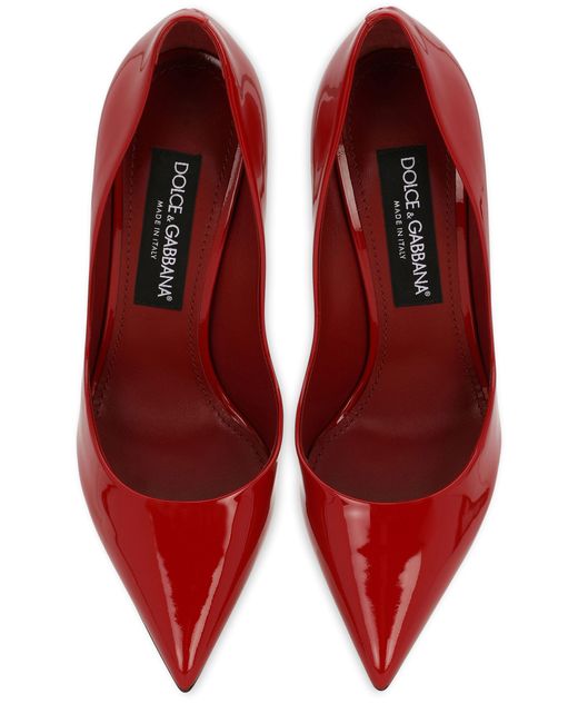 Escarpins en cuir verni Dolce & Gabbana en coloris Red