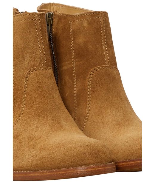 A.P.C. Suede Cowboy Boots Anna in Caramel (Brown) | Lyst