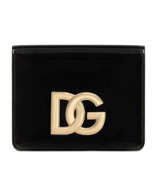 Dolce & Gabbana Black Patent Leather 3.5 Crossbody Bag