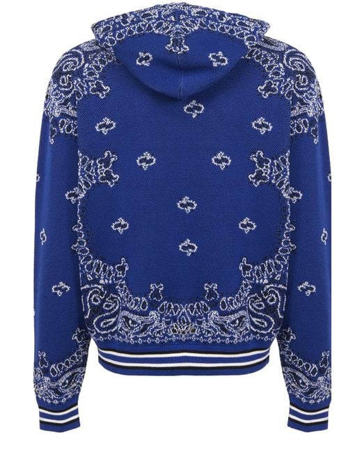 【関税込み】AMIRI ブルー Bandana B-Ball フーディ Blue Bandana B-Ball Hoodie by AMIRI on Sale