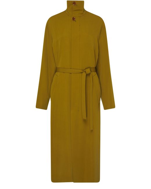 Lemaire Green Long Belted Coat