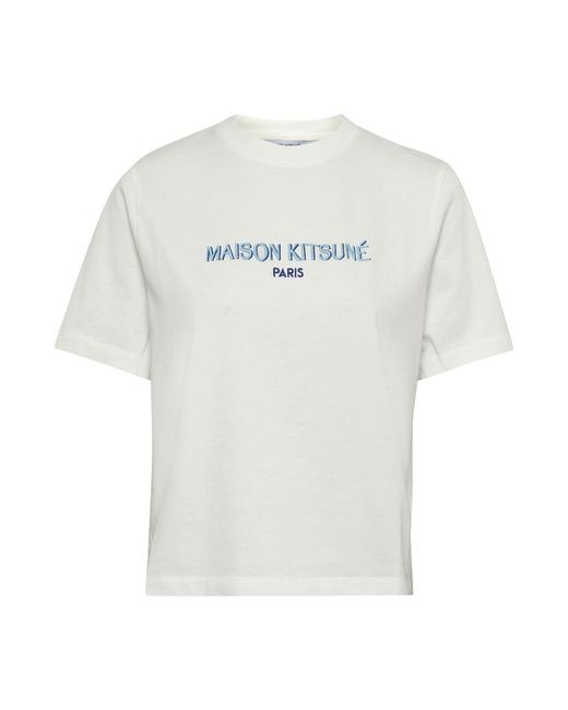 Maison Kitsuné White Mini Handwriting Classic T-Shirt