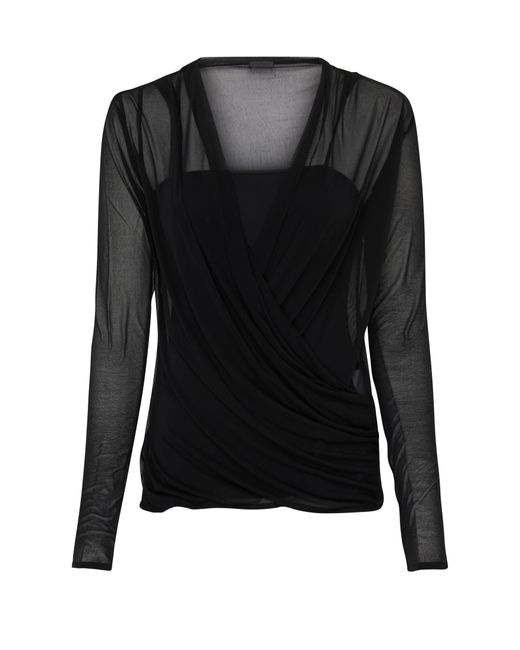 Blouse drapée en jersey Givenchy en coloris Black