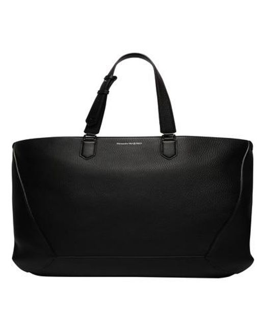 Alexander McQueen Black Edge Tote Bag for men
