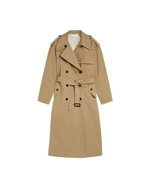 Closed Natural Trench Coat