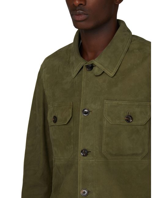 Veste chemise en daim Tom Ford pour homme en coloris Green