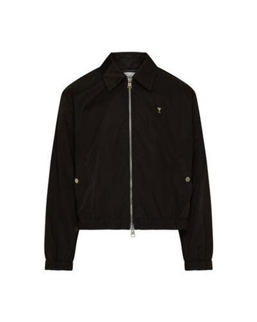 AMI Black Ami De Caur Zipped Jacket for men
