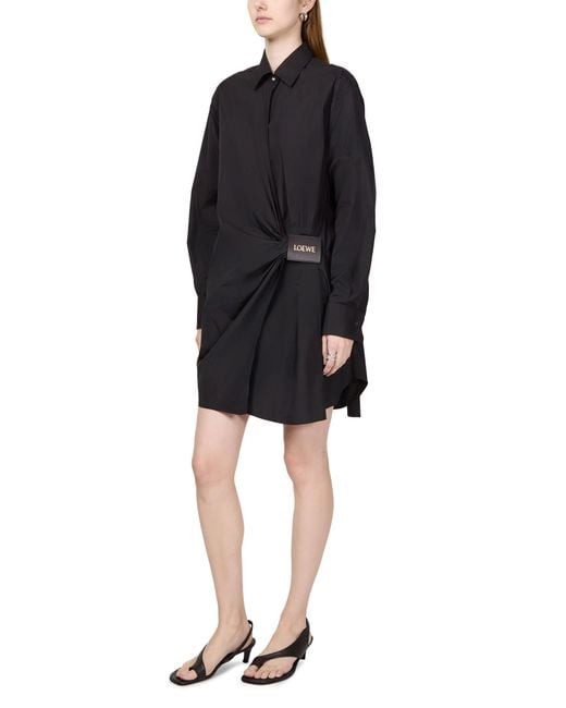 Loewe Shirt Dress in Black | Lyst