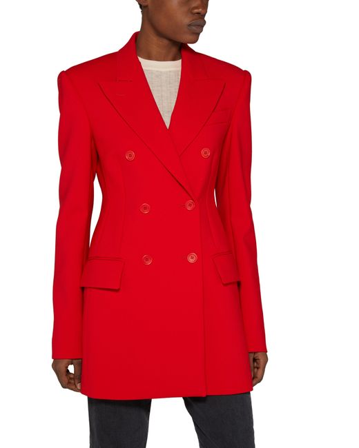 Sportmax Red Vischio Double-breasted Jacket