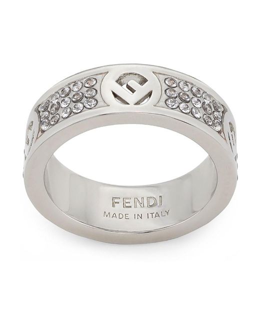 Fendi Metallic F Is Ring