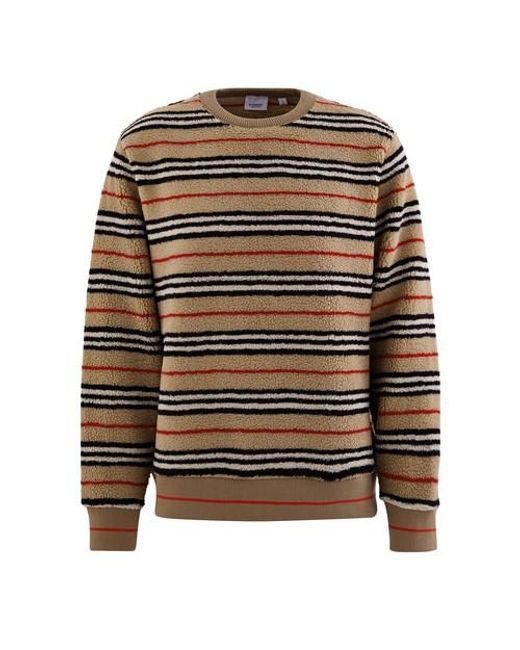 Burberry Multicolor Icon Stripe Fleece Sweatshirt