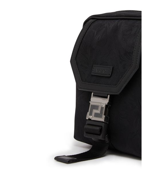 Versace Black Small Barocco Messenger Bag for men
