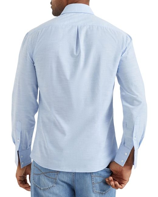 Brunello Cucinelli Hemd aus Oxford in Blue für Herren