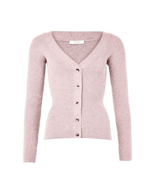 Max Mara Pink Buttoned Cardigan