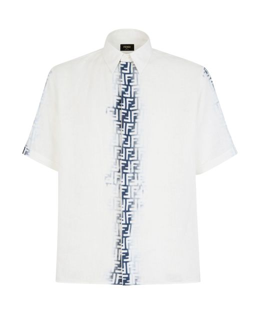Chemise à coupe surdimensionnée Fendi pour homme en coloris White