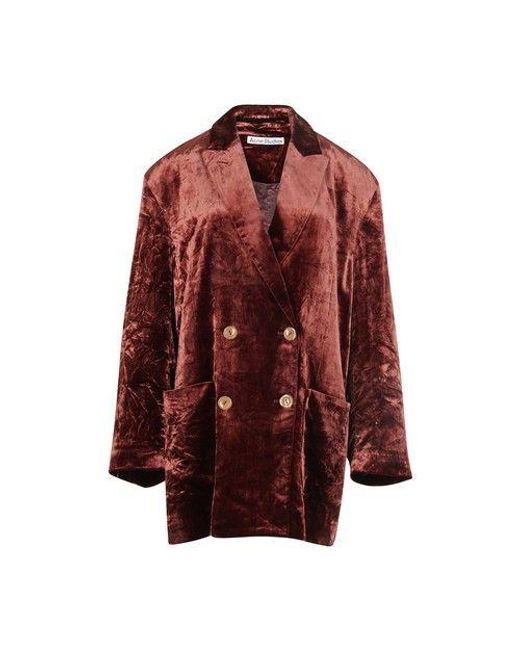 Acne Red Velvet Jacket