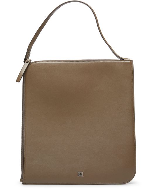 Totême  Brown Leather Slim Tote Bag