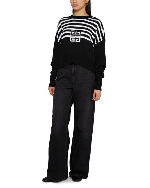 Givenchy Black 4g Cropped Sweater