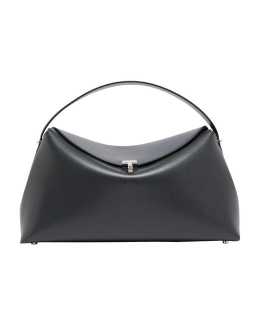 Totême  Black T-Lock Lederhandtasche