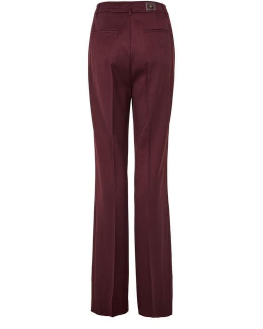 Max Mara Red Cannes Wide-Leg Pants
