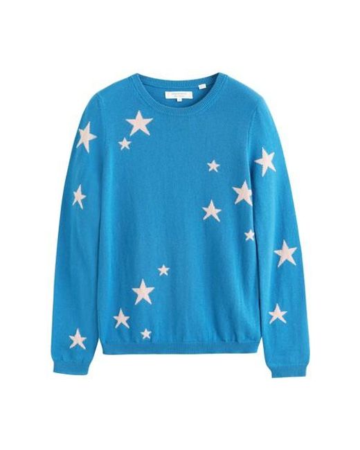 Chinti & Parker Cashmere Repurposed Star Sweater in Blue | Lyst Canada