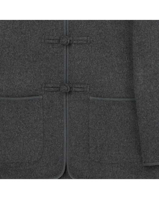 Rohe Gray Double-Faced Mandarin Jacket
