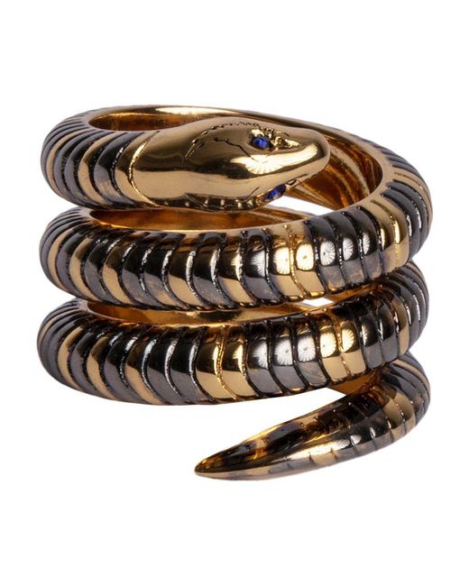 Zadig & Voltaire Brown Double Snake Ring