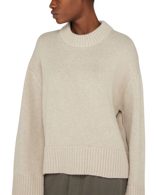Lisa Yang Natural Sony Cashmere Round-Neck Sweater