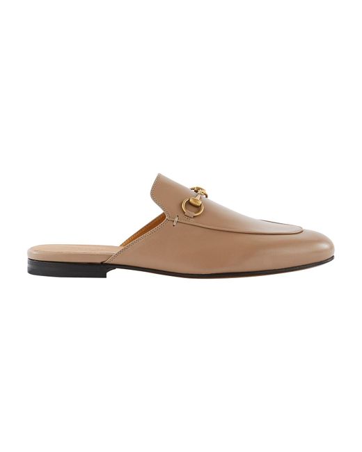 Gucci Brown Women's Princetown Leather Slipper