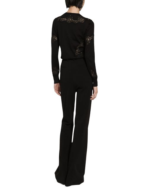 Dolce & Gabbana Black Cashmere And Silk Sweater