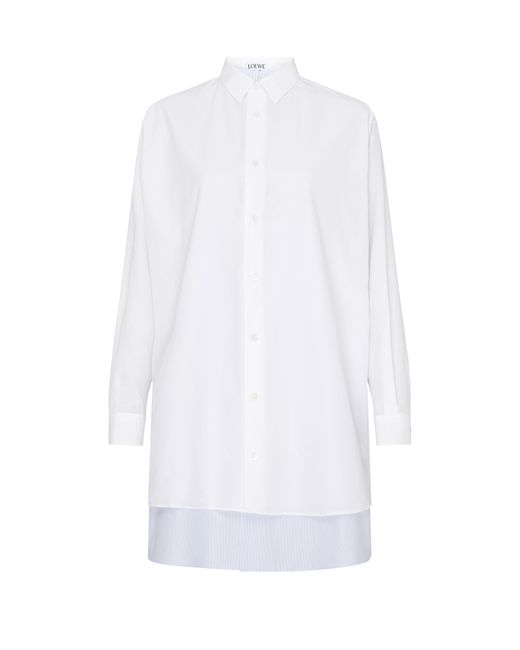 Robe chemise doublée Loewe en coloris White
