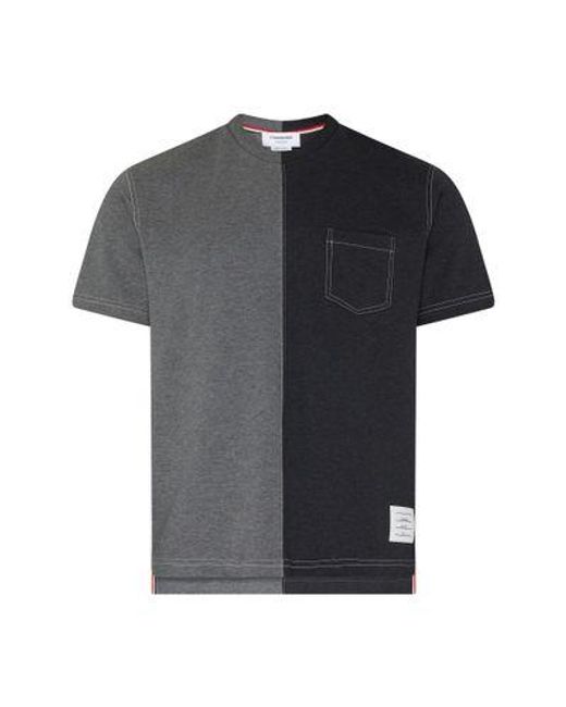 Thom Browne Black Short Sleeved T-Shirt for men