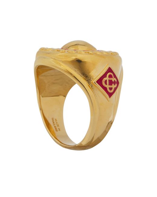 Casablancabrand Yellow Sporty Medallion Ring for men
