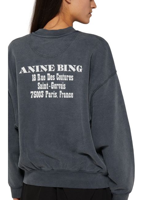 Anine Bing Gray Jaci Sweatshirt