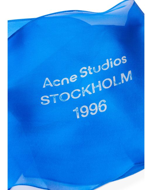 Acne Blue Schaltuch mit Logo