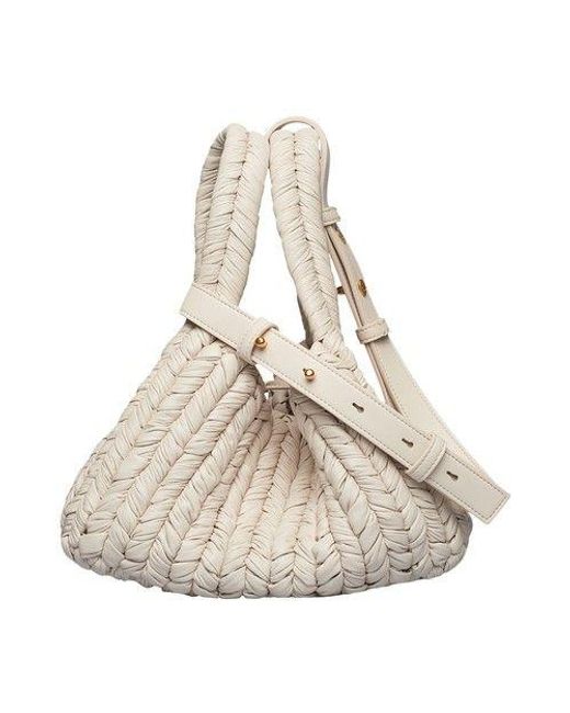 Nanushka Knit Bucket Bag in White Lyst