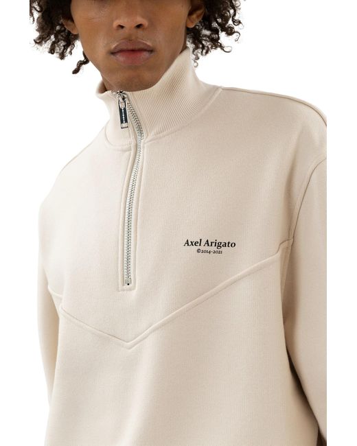 Focus Half-zip Sweatshirt in Beige 