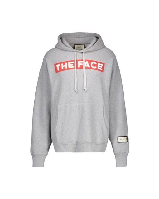 Gucci Gray The Face Hoodie for men