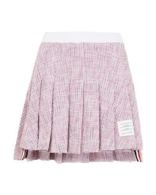 Thom Browne Purple Mini-Faltenrock Hinten Länger