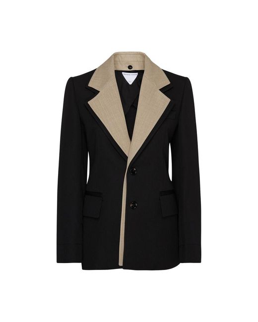 Bottega Veneta Black Slim-fit Wool Suit Jacket