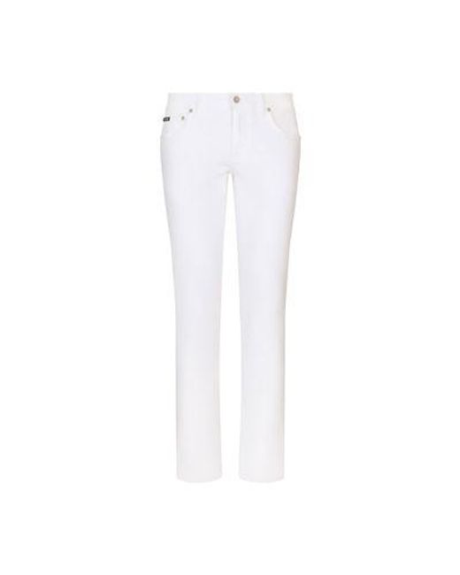 Dolce & Gabbana White Skinny Stretch Jeans for men