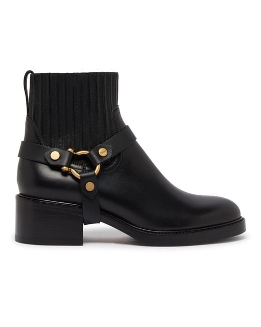 Chloé Black Stiefel Mit Schnalle Dakota