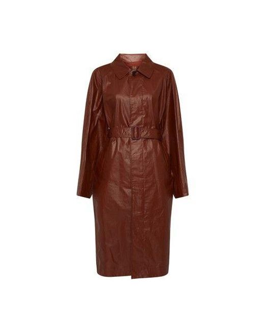 Lemaire Brown Belted Raincoat