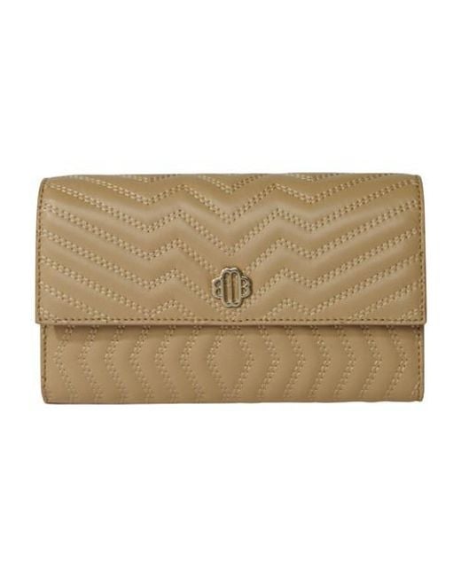 Maje Natural Clover Leather Clutch
