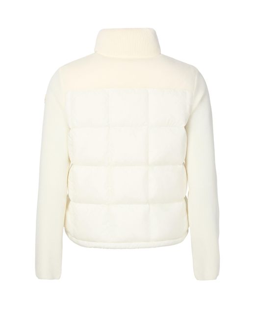 Moncler White Bi-Material Jacket