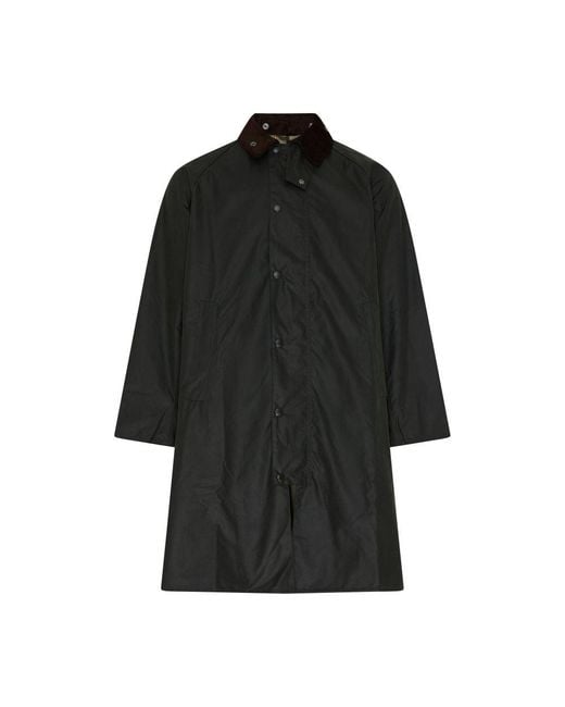 Barbour Exmoor Wax Coat in Black for Men | Lyst