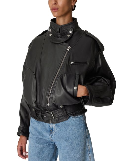 Isabel Marant Black Farza Leather Jacket