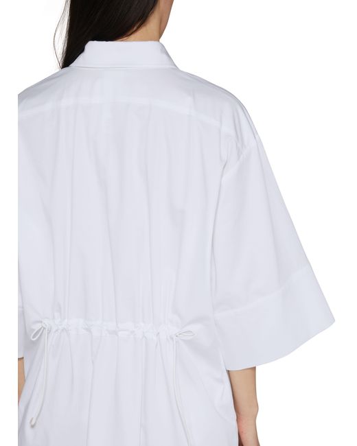 Max Mara White Eulalia Midi Shirt Dress