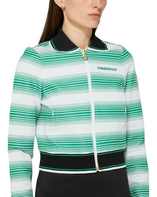 Casablancabrand Green Stripe Track Jacket